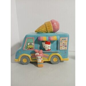Hello Kitty Ice Cream Truck Cookie Jar Blue Sky‎ Clayworks Sanrio Ceramic Decor
